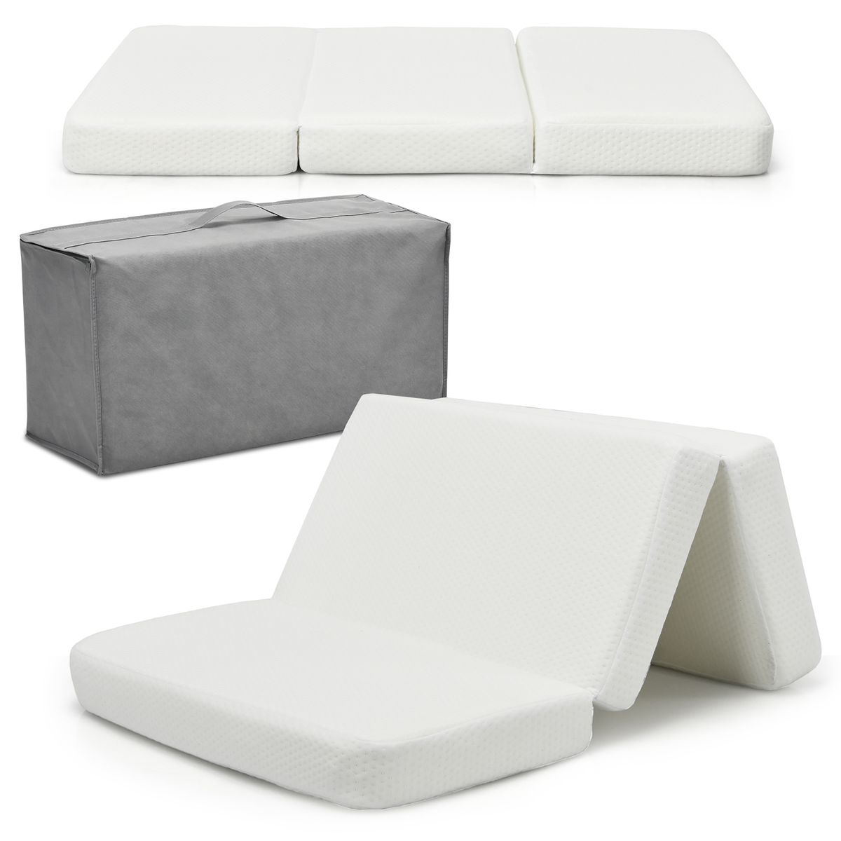 Tri-Fold Pack n Play Foldable Memory Foam Crib Mattress - Tri-Fold Pack n Play Mattress