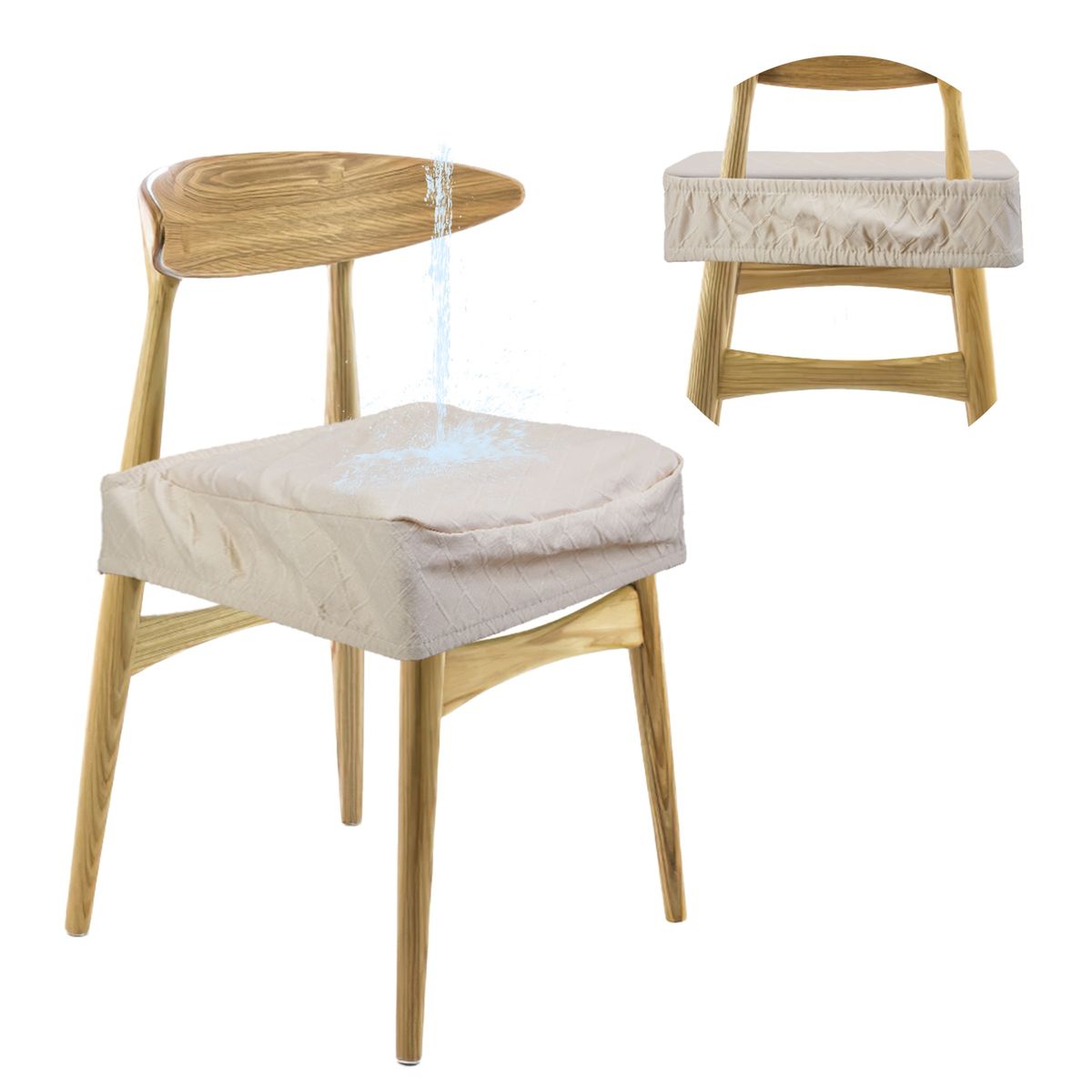 NewHome Dining Chair Slipcovers (4-Pack) - Beige