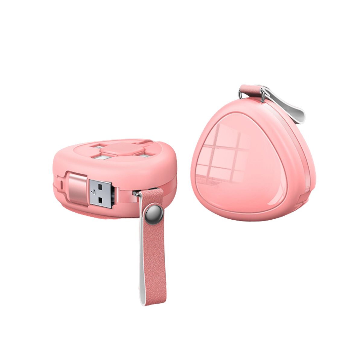 TrioCharge 3-in-1 Retractable Charger - Pink