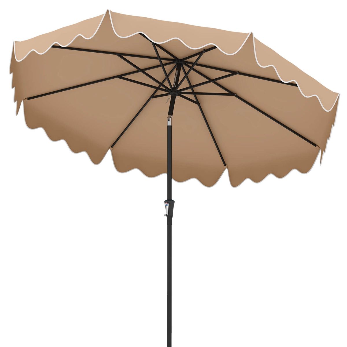 9-Foot Patio Table Umbrella with Vented-Top - Brown