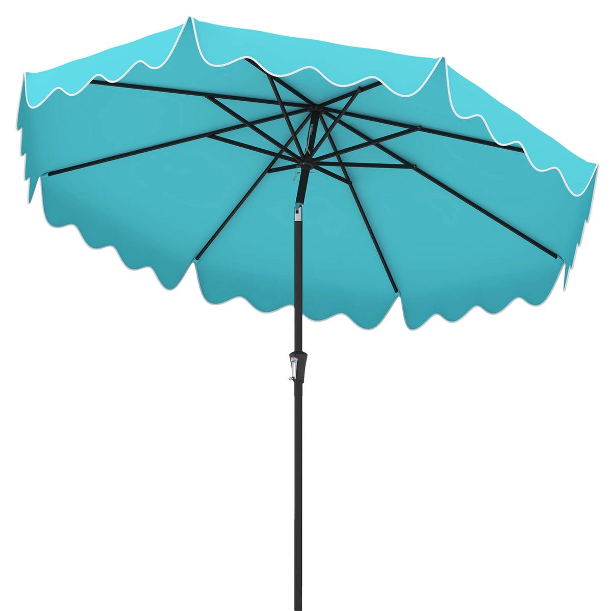 9-Foot Patio Table Umbrella with Vented-Top - Turquoise
