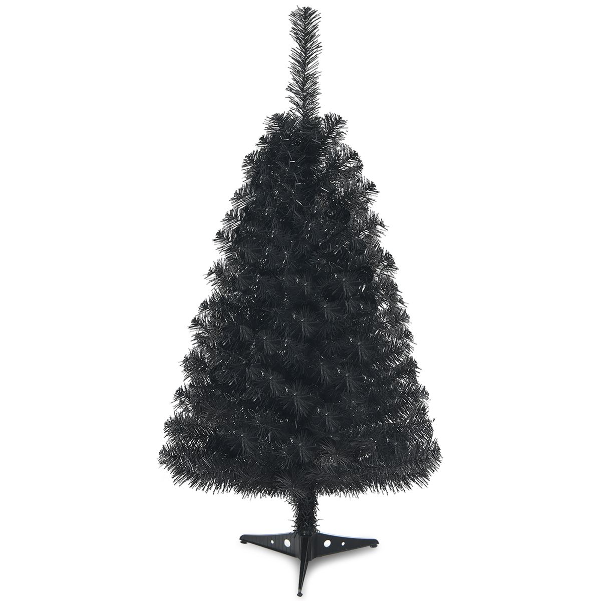 36-Inch Unlit Artificial Mini Tree with Stand - 3ft Unlit Artificial Christmas-Black