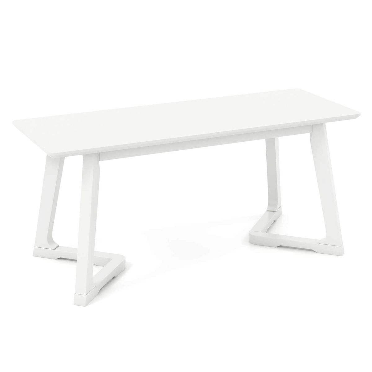 42" Modern Entryway Bench with Rubber Wood Legs - Entryway Bench-1