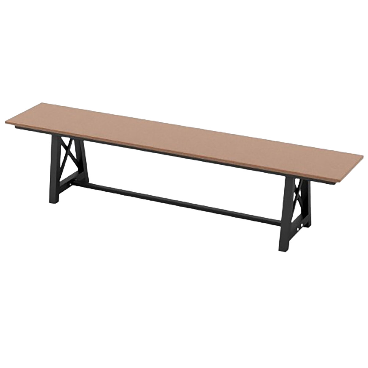3-4 Person Outdoor HDPE Bench with Metal Frame (1 or 2-Pack) - Costway 1 PCS Patio 72 "" Extra