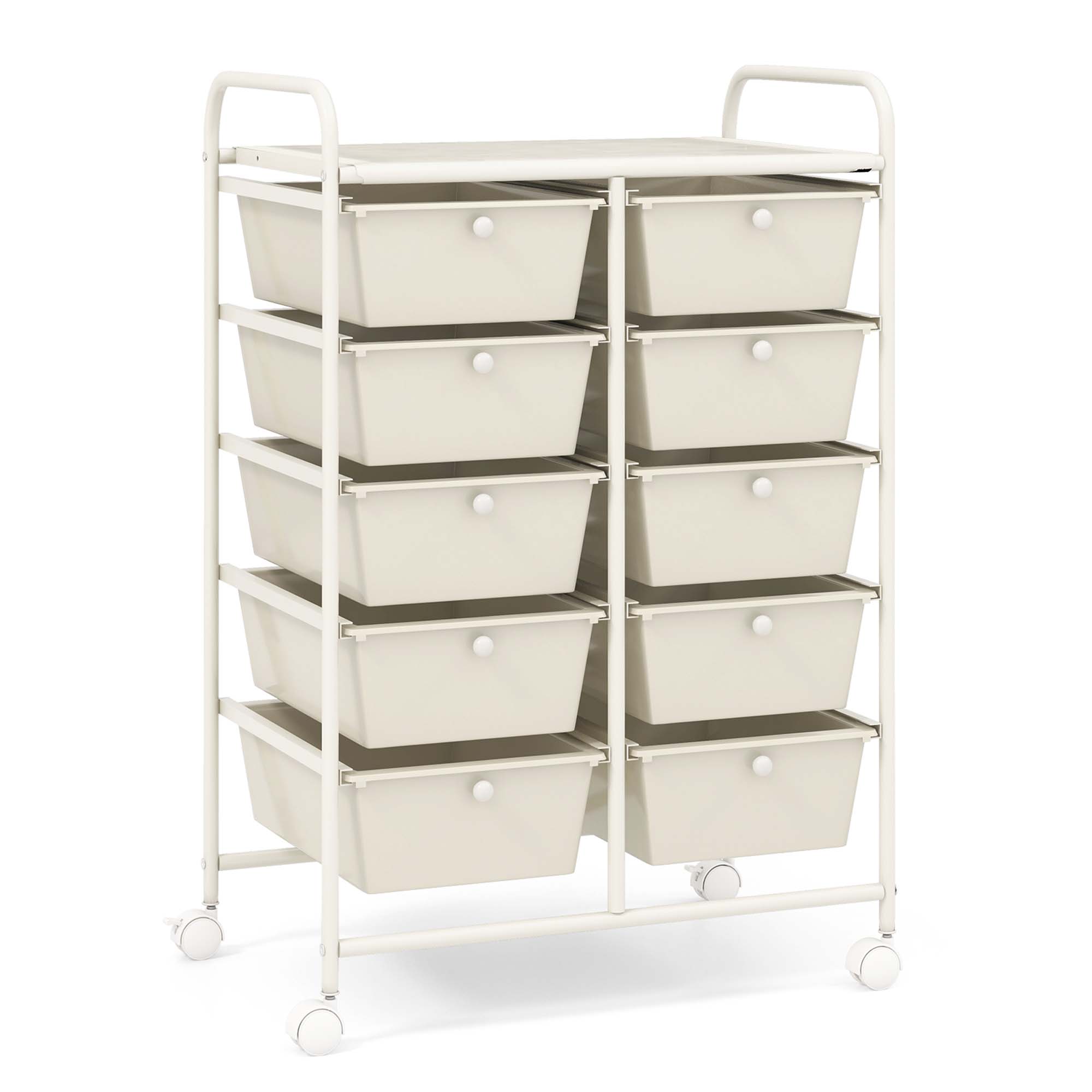 10-Drawer Rolling Storage Cart - Rolling Cart Utility WH