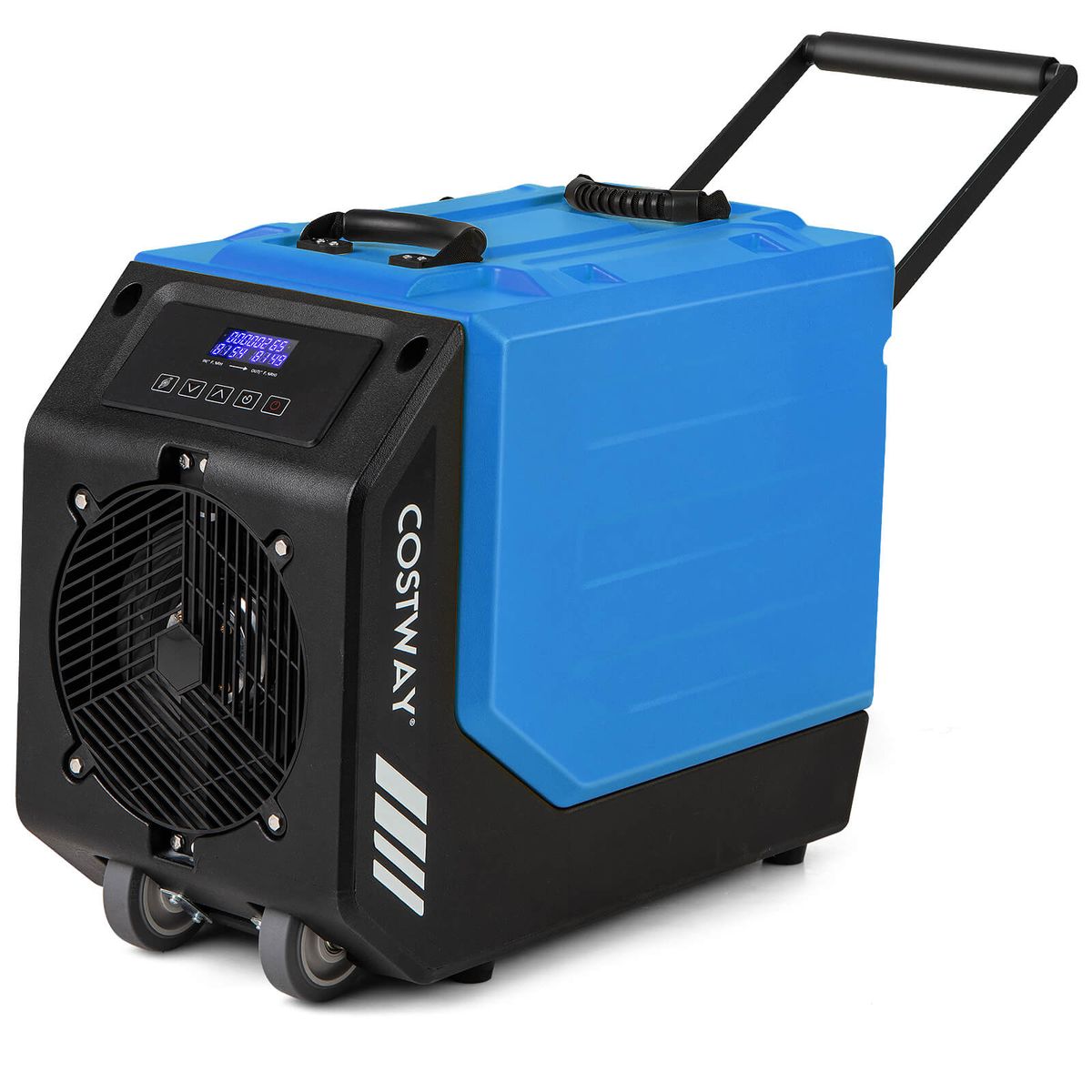 190 PPD Commercial Dehumidifier with Pump and 2 Wheels - Dehumidifier-Blue