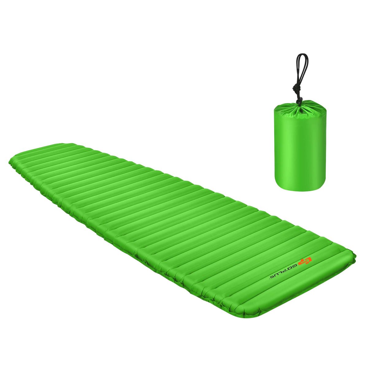 3-Inch Inflating Camping Pad with Carrying Bag - Camping Sleep Pad Gn