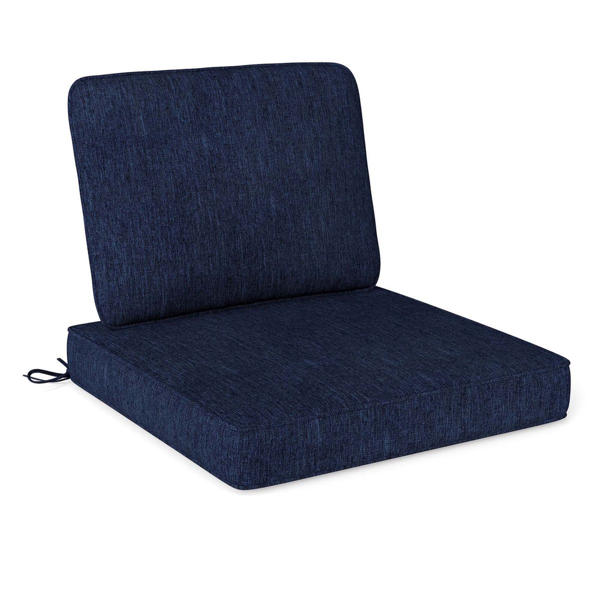 Deep Seat Cushion and Back Pillow with Removable Covers (2- to 8-Pack) - Navy- 4-Pack