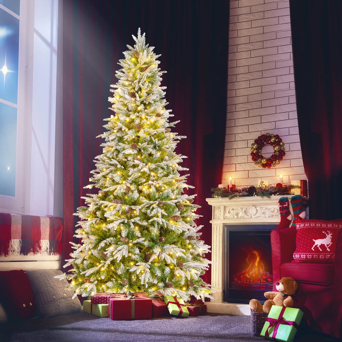 6, 7.5, or 9 ft Artificial Christmas Tree  - 7.5 ft