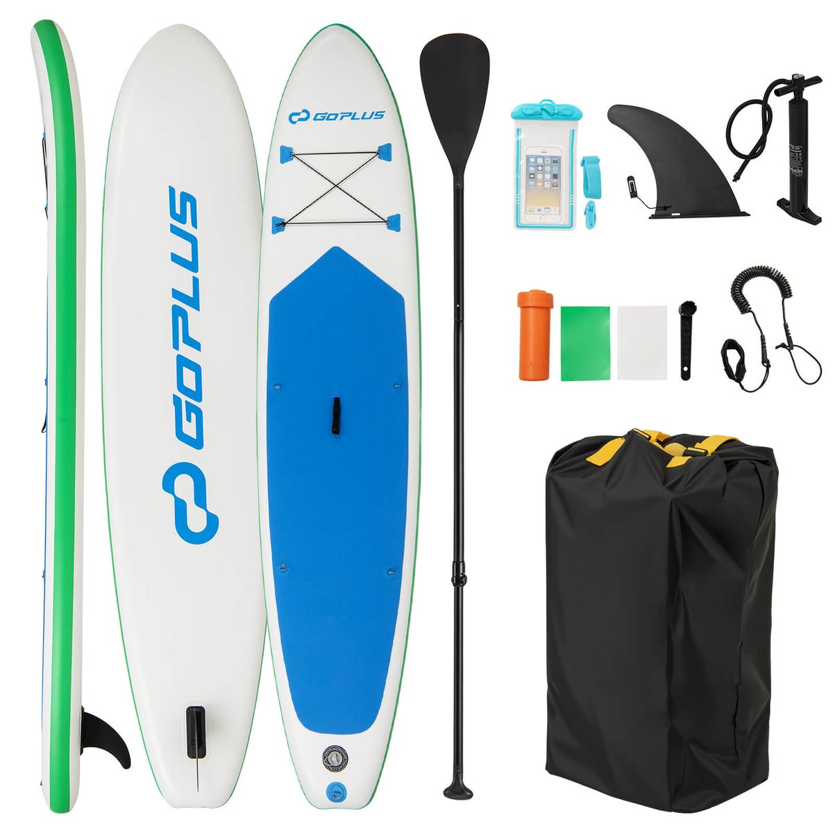 11' Inflatable Stand Up Paddle Board with Adjustable Paddle - Blue
