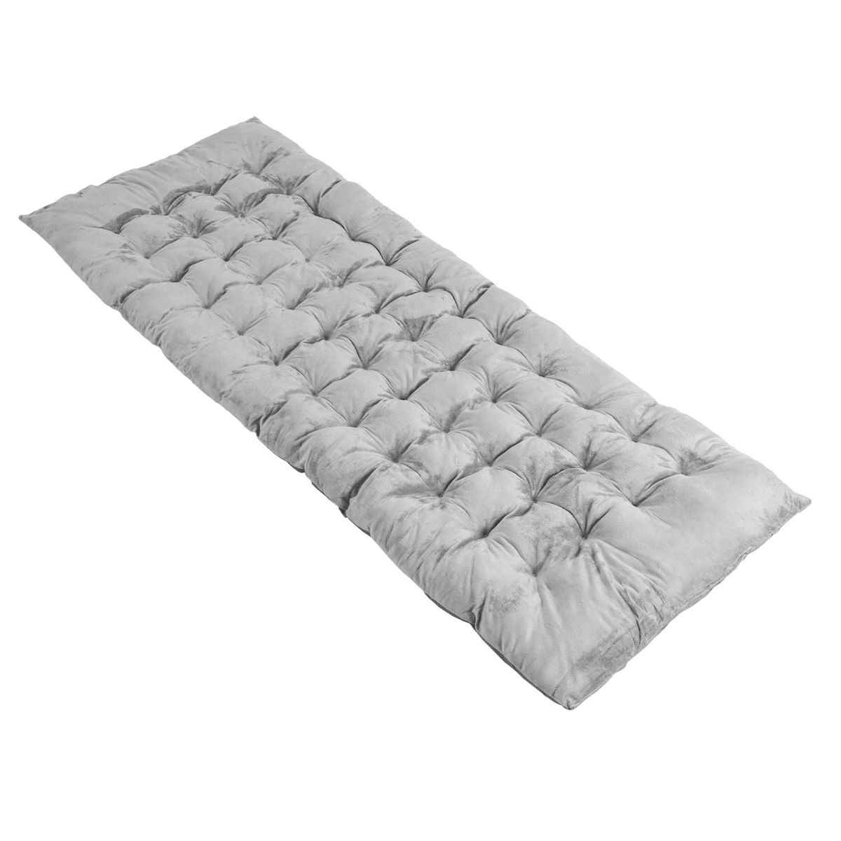 Camping Cot Pad with Soft & Breathable Crystal Velvet - 75" x 27.5" - Camping Cot Pad-Gray