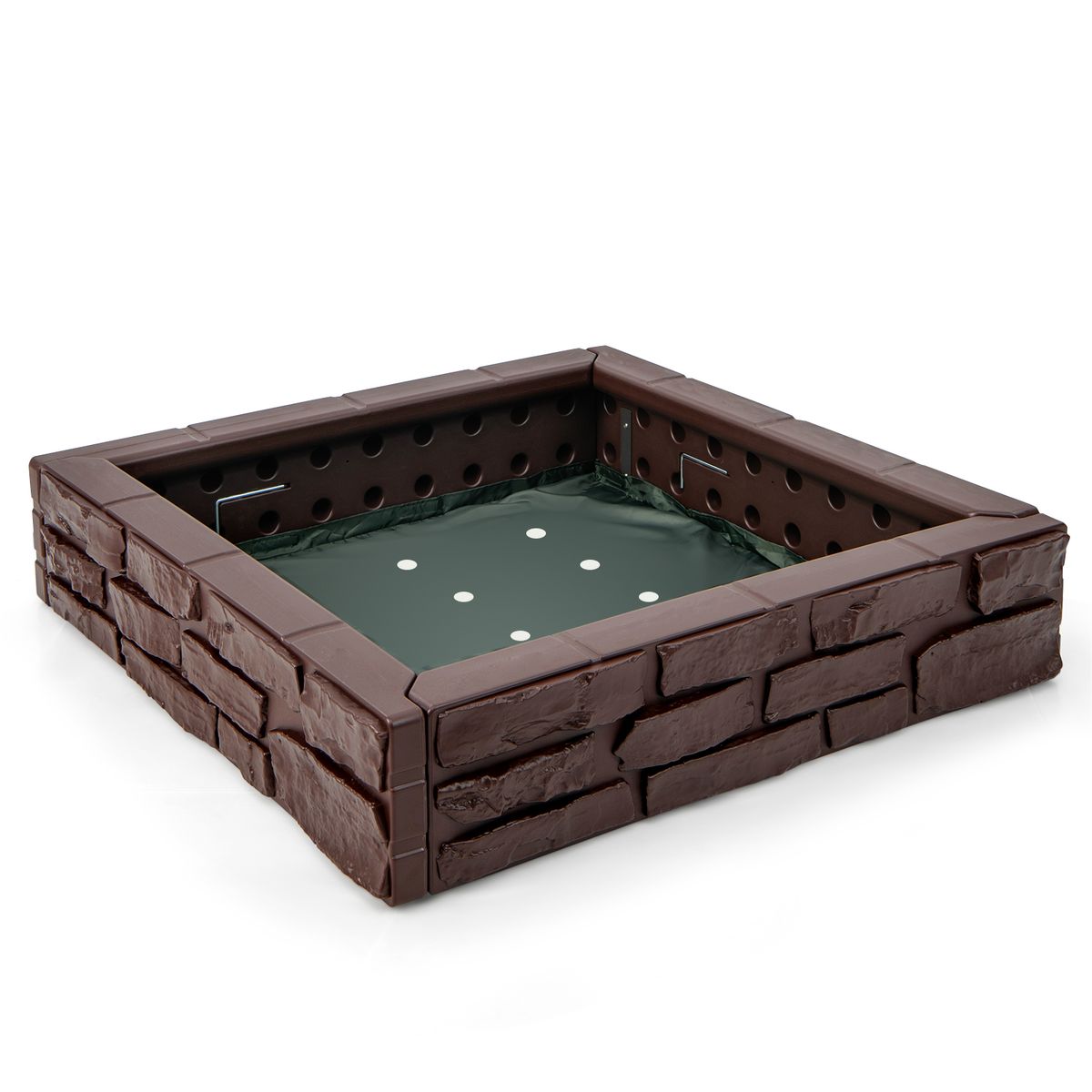 Kids' 2-in-1 HDPE Sandbox with Cover & Bottom Liner - Kids Sandbox BN