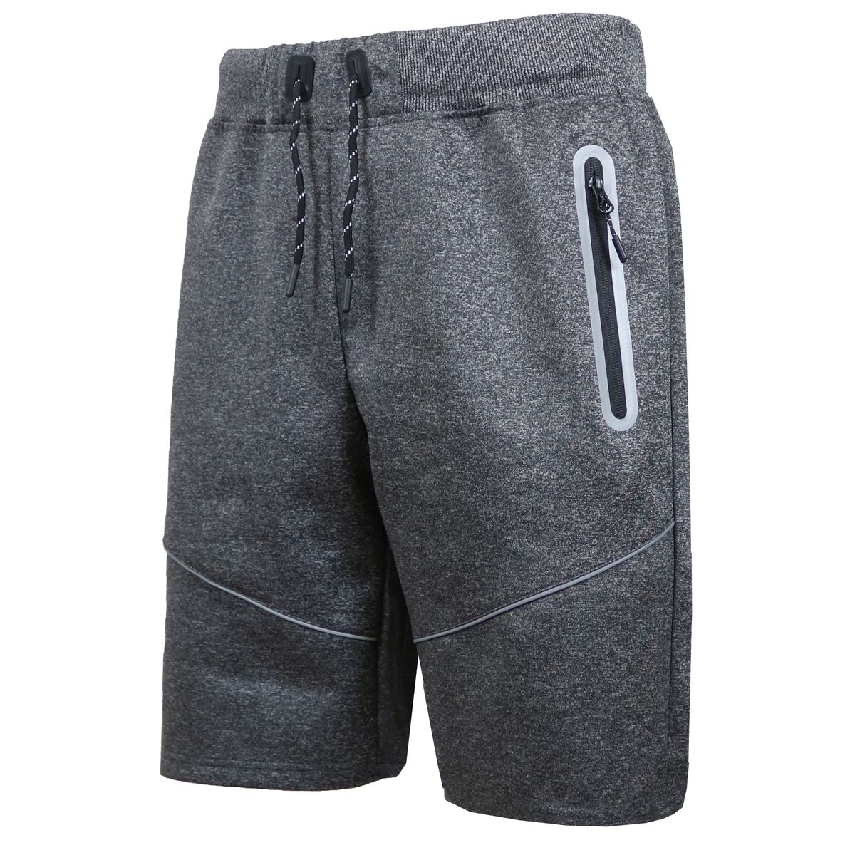Men's Super Stretch Tech Shorts with Heat-Sealed Zipper Pockets - MPS-1805 - DG - XL