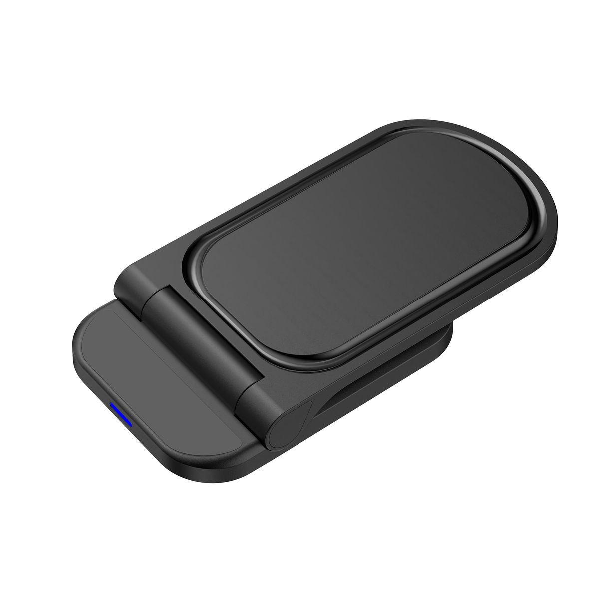 2-in-1 Foldable Wireless Charger and Phone Holder - Black