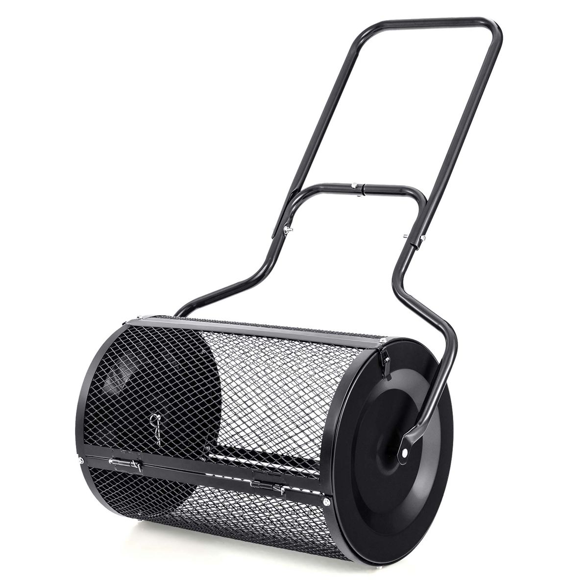 24" Peat Moss Compost Spreader  - Black