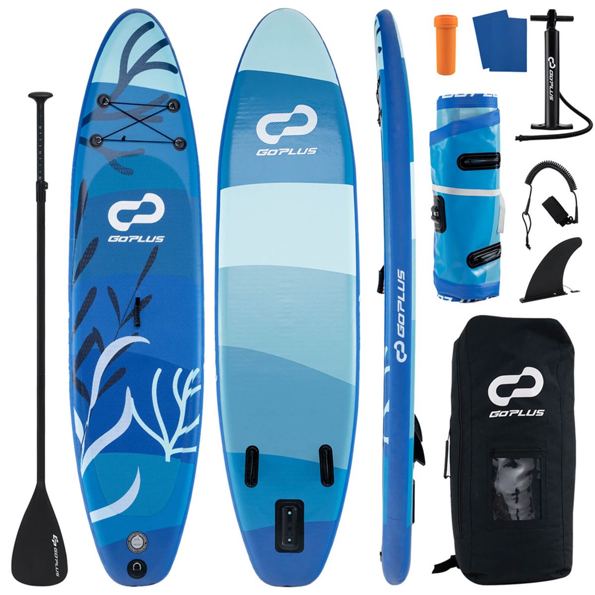 10- or 11-Foot Inflatable Stand-Up Paddle Board with Paddle - 10' Paddle Board NA