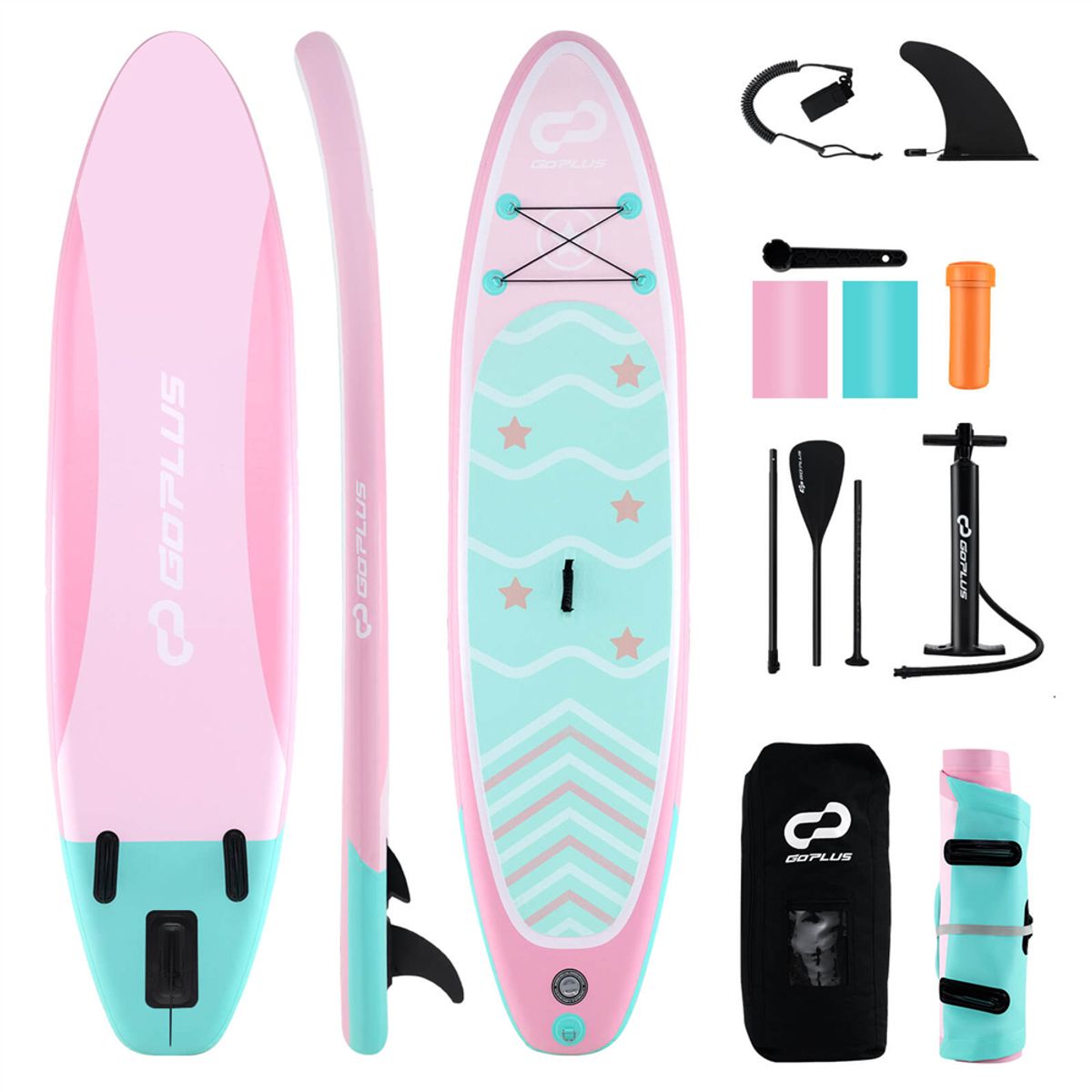 10- or 11-Foot Inflatable Stand-Up Paddle Board with Paddle - 11' Paddle Board Light PI