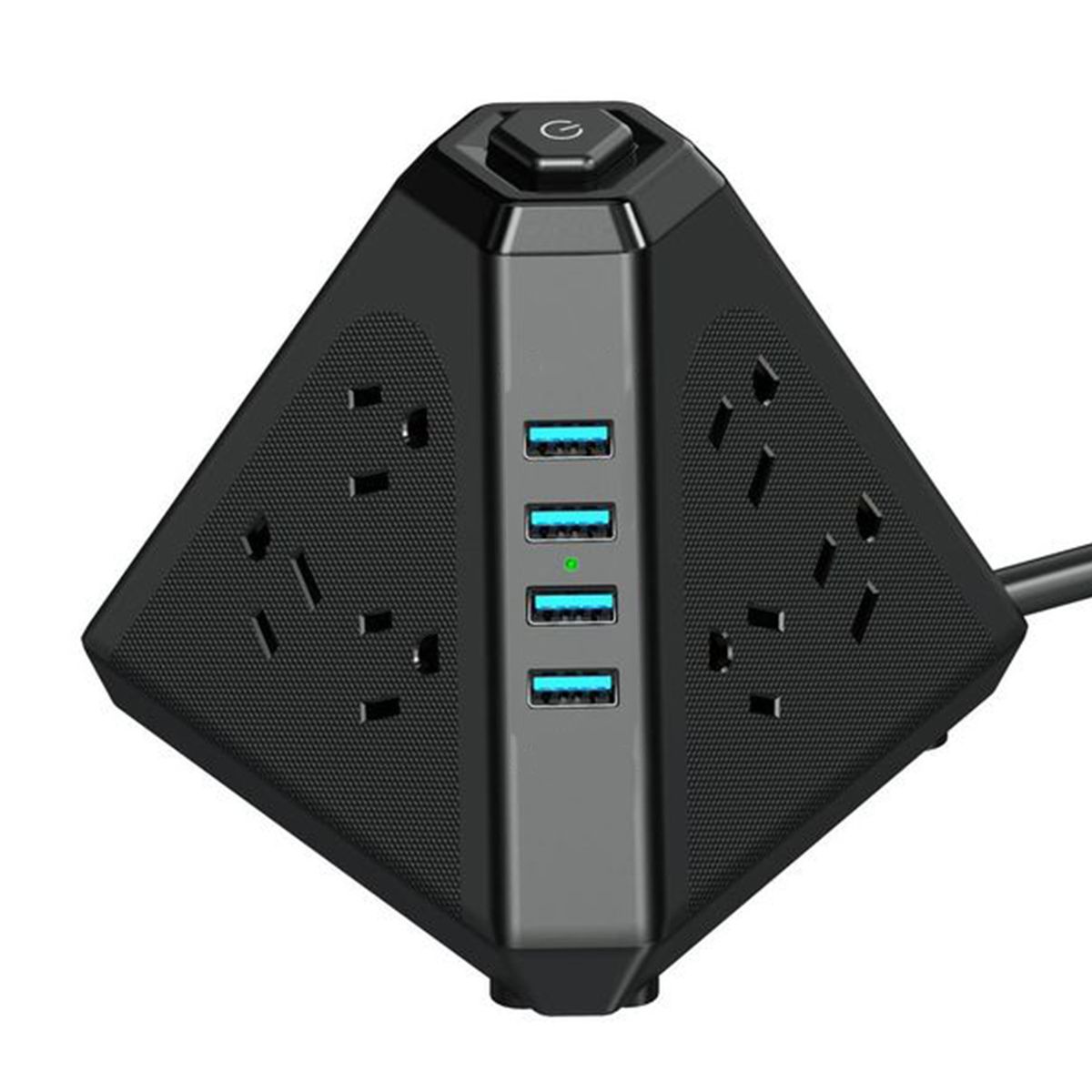 Triangle Port Charger 13-in-1 Charging Station - Black