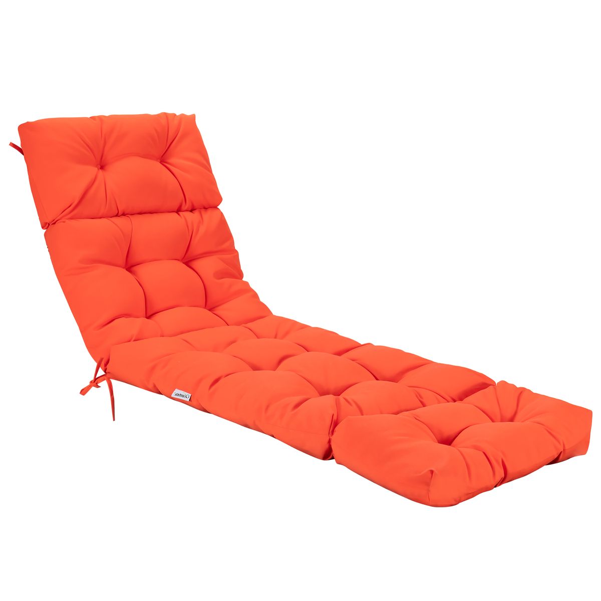 73'' Lounge Chaise Cushion Padded Recliner - Orange