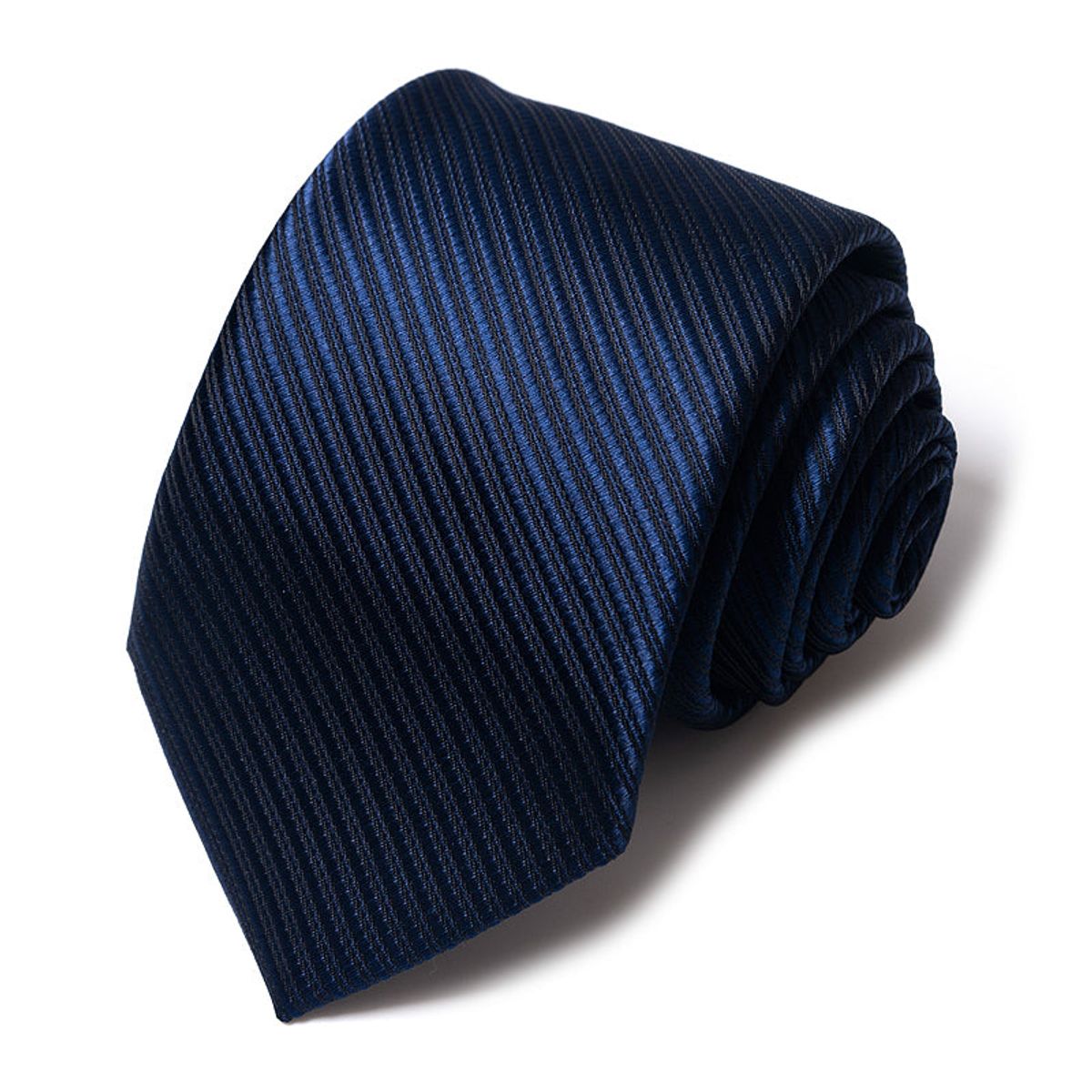 Formal Classic Patterned Tie - Midnight Blue Stripes