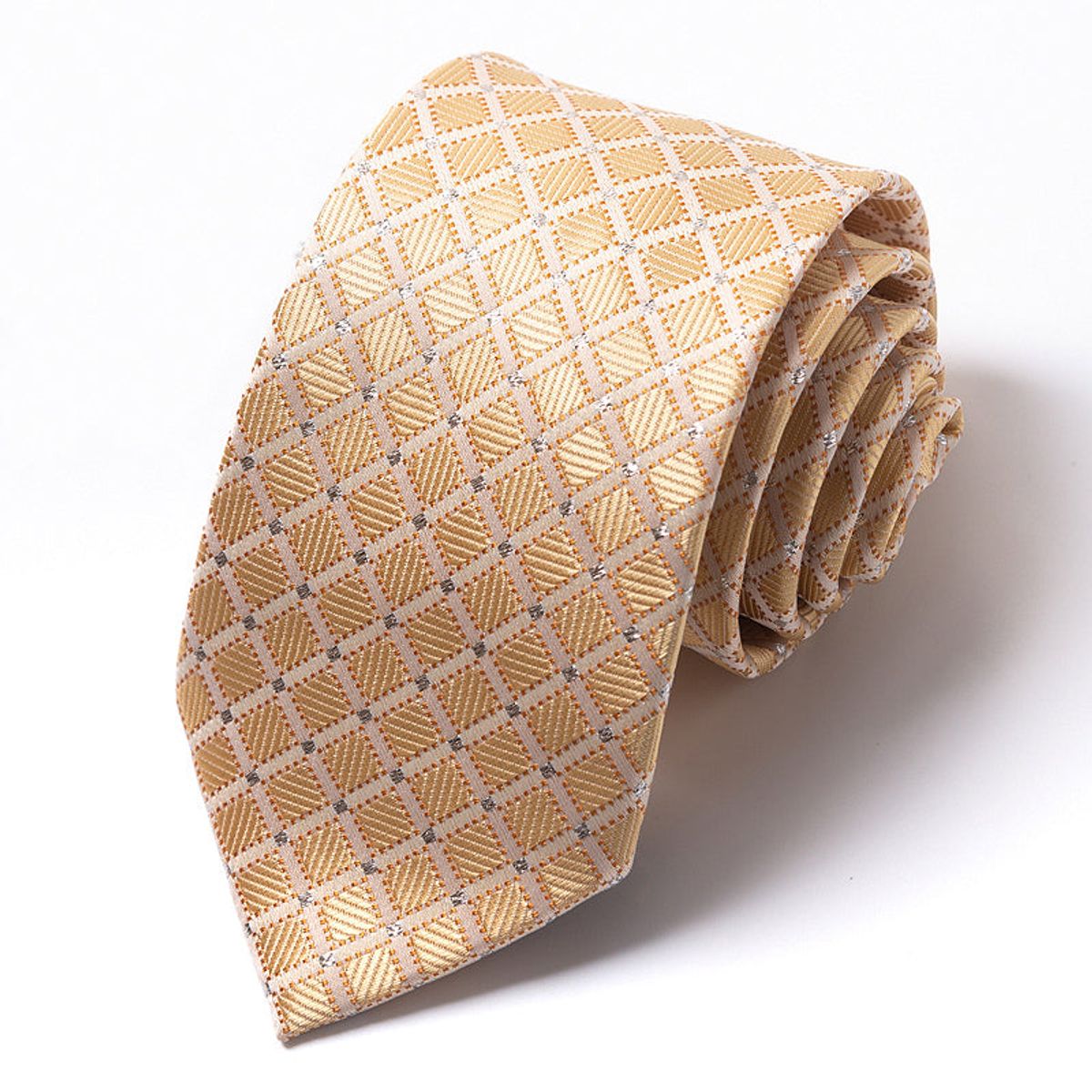 Formal Classic Patterned Tie - Golden Lattice