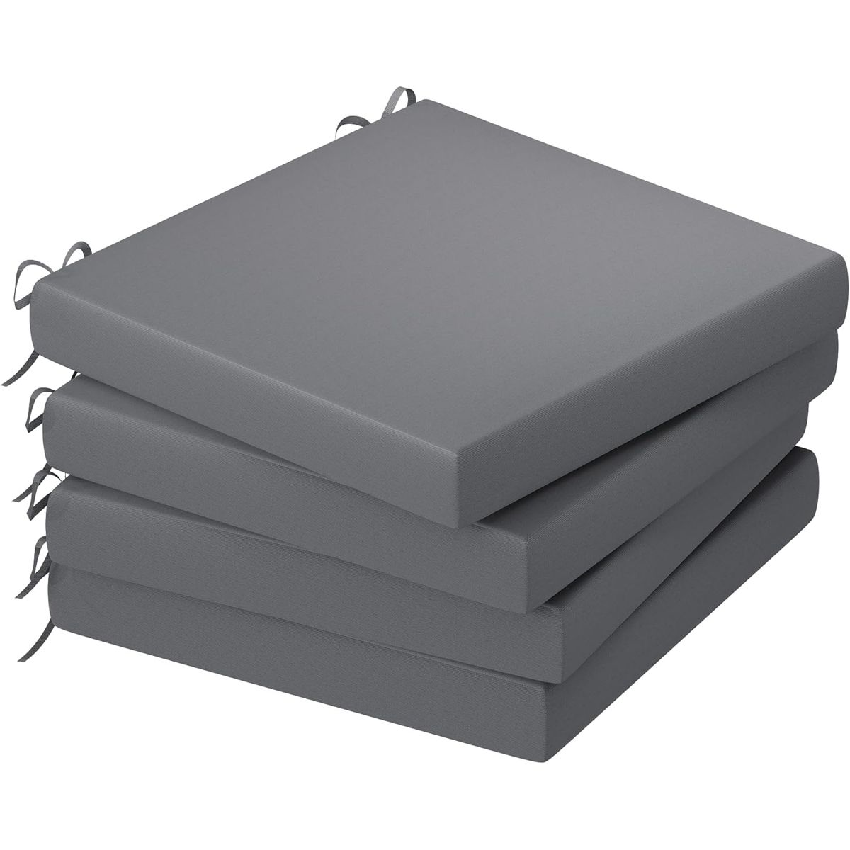 Outdoor Chair Cushions for Patio Furniture (Set of 2 or 4) - Dark Grey, 2-Pack