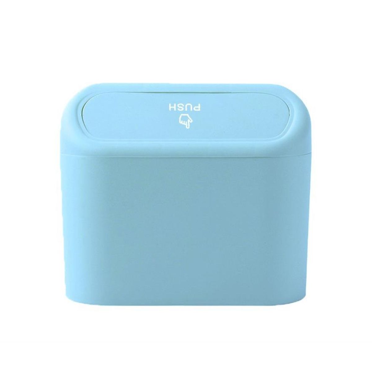 Car Trash Can with Spring Lid - Blue