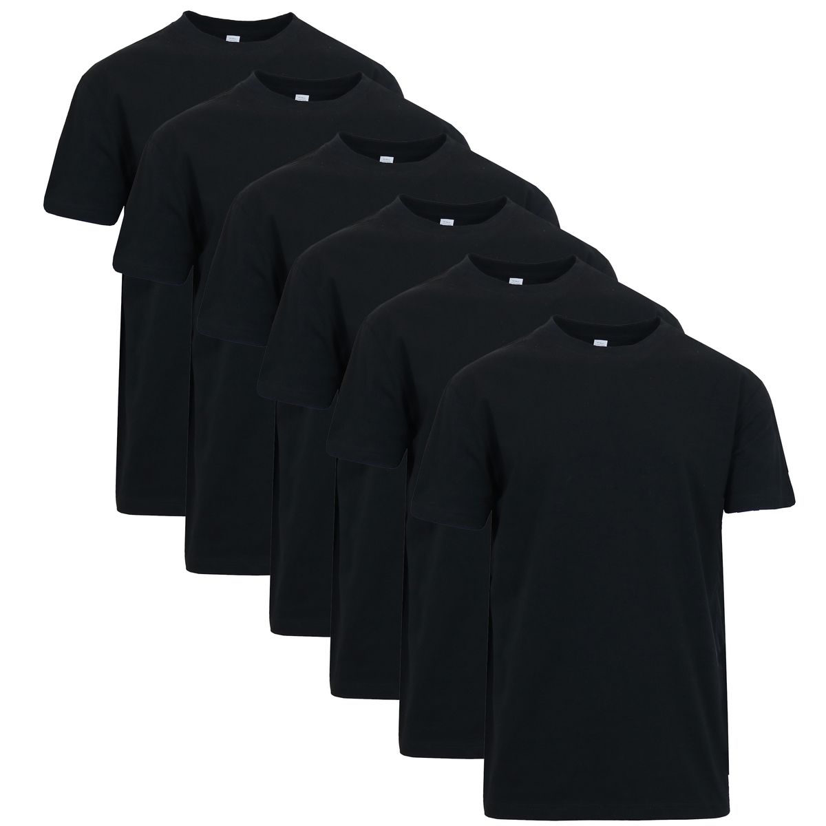 Crew Neck Men's Short Sleeve (6-Pack) - FR202 / BK-BK-BK-BK-BK-BK / XL