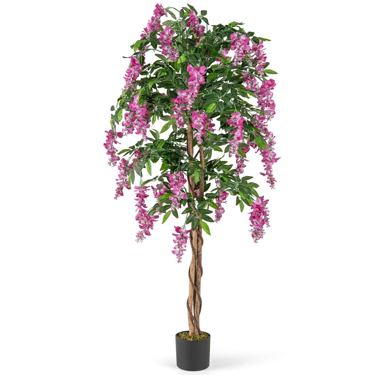 5.5 ft Artificial Wisteria Tree - Pink- 1-Pack