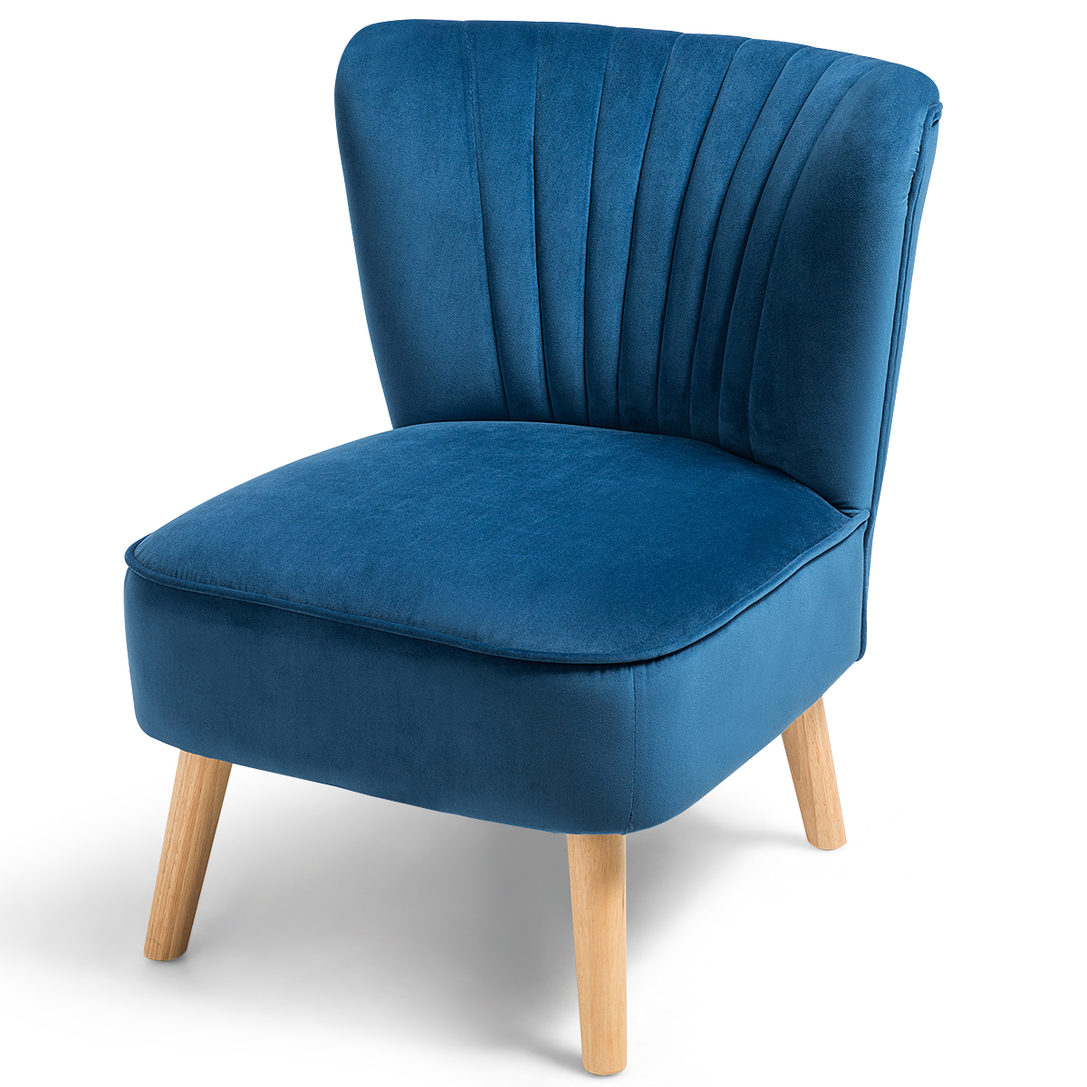 Armless Accent Chair - Accent Chair-Blue