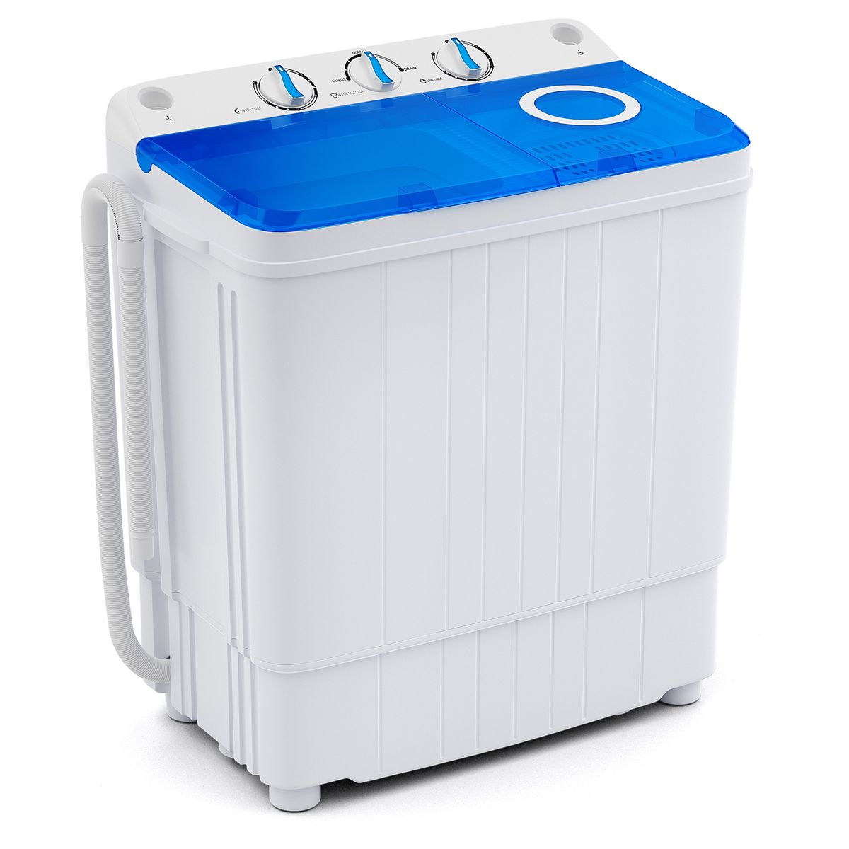 Costway Portable Twin Tub Washing Machine - White + Blue