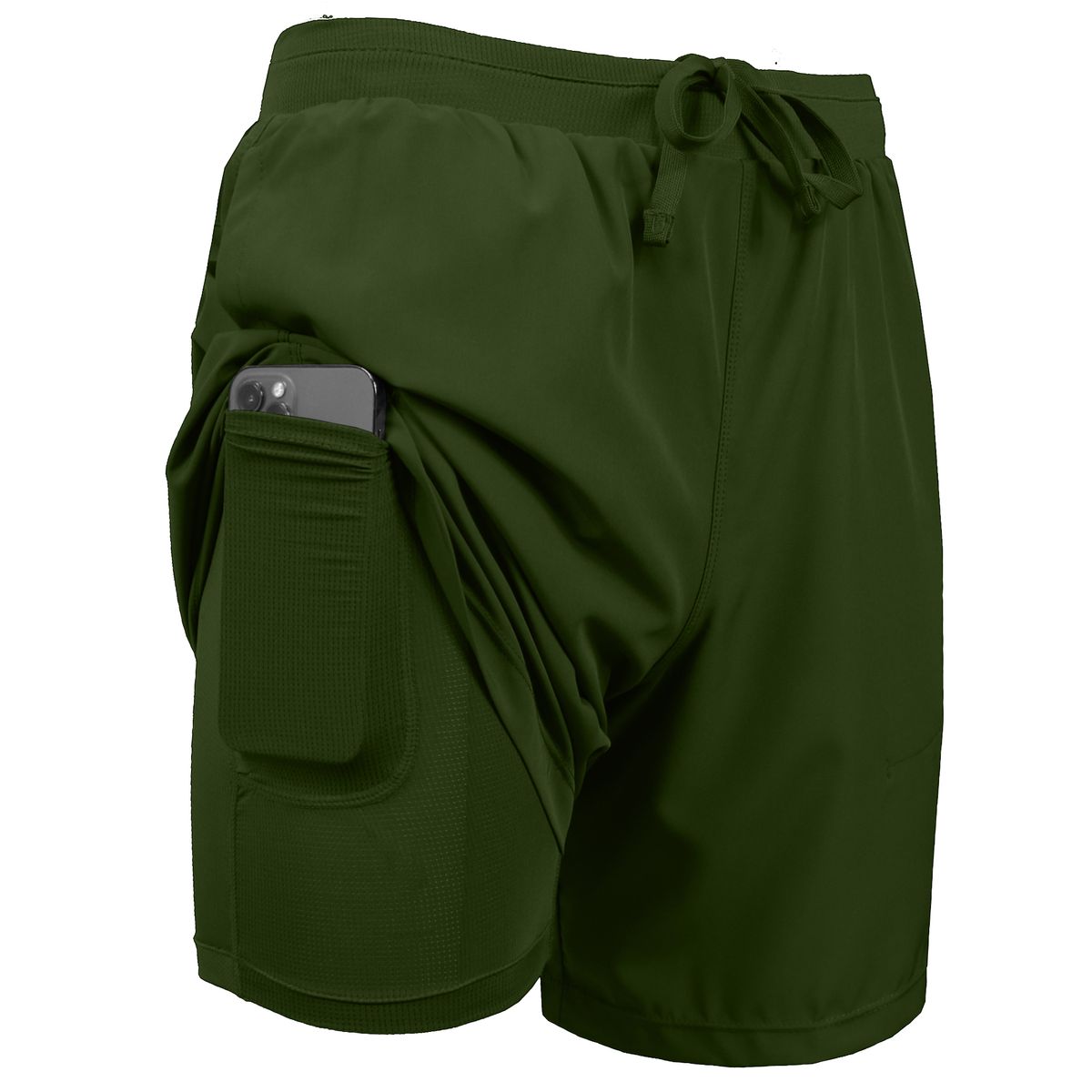 Men’s 2-in-1 Stretch Running Shorts with Liner (1- or 4-Pack) - MES-200 - OL - L
