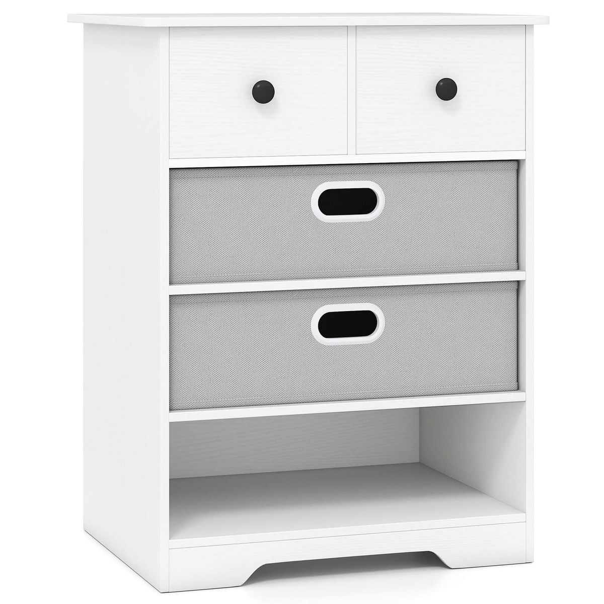 4-Drawer Modern Chest of Drawers - White