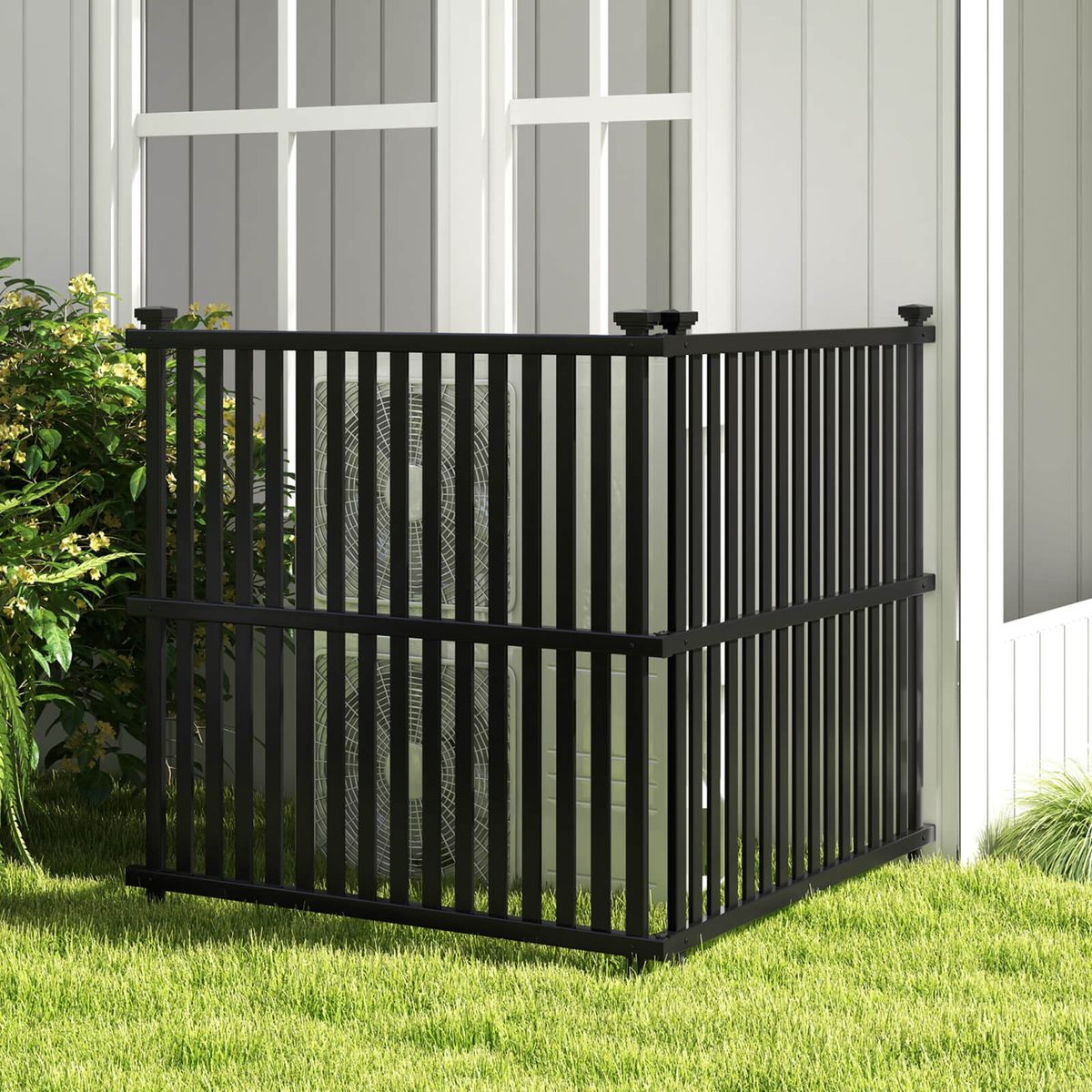 Pvc Fence Panels With Metal Ground Stakes - 2PCS