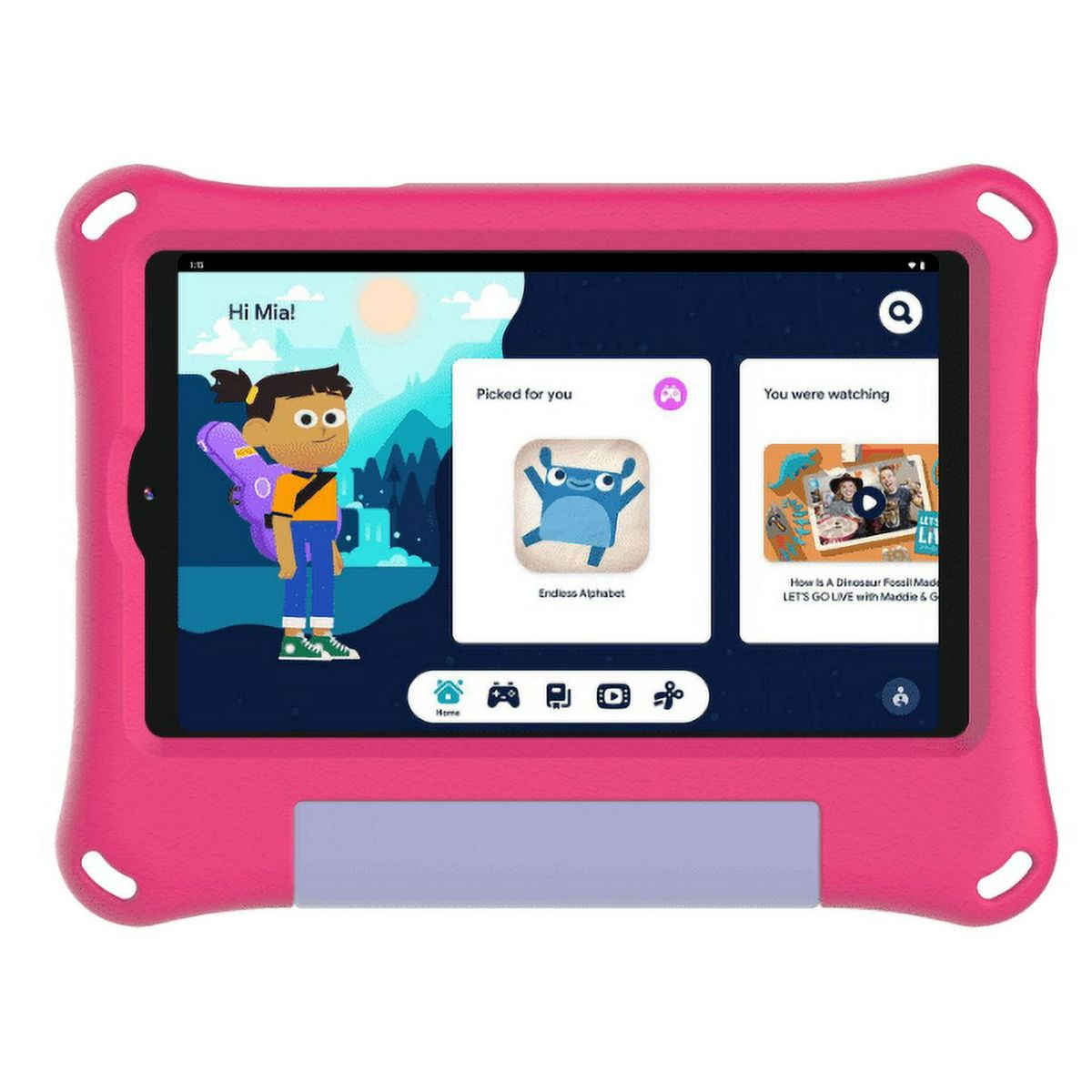 ONN. 8"" Kids' Tablet, 1280 x 800, 32GB, 2GB RAM - Pink