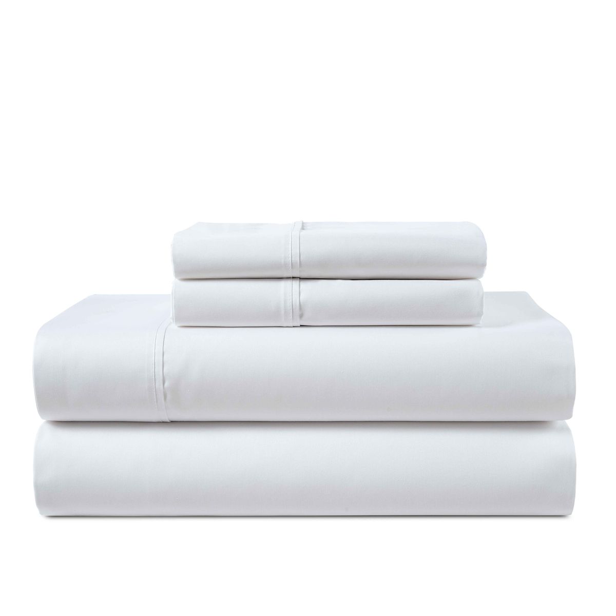 Kathy Ireland 500 Thread Count Tencel Cooling Cotton 4-Piece Sheet Set - Queen - White