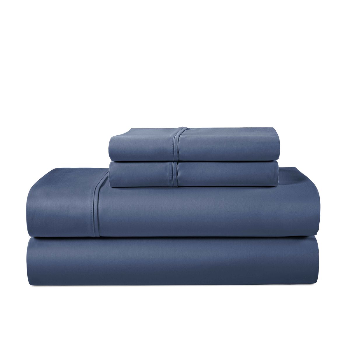 Kathy Ireland 500 Thread Count Tencel Cooling Cotton 4-Piece Sheet Set - Queen - Navy