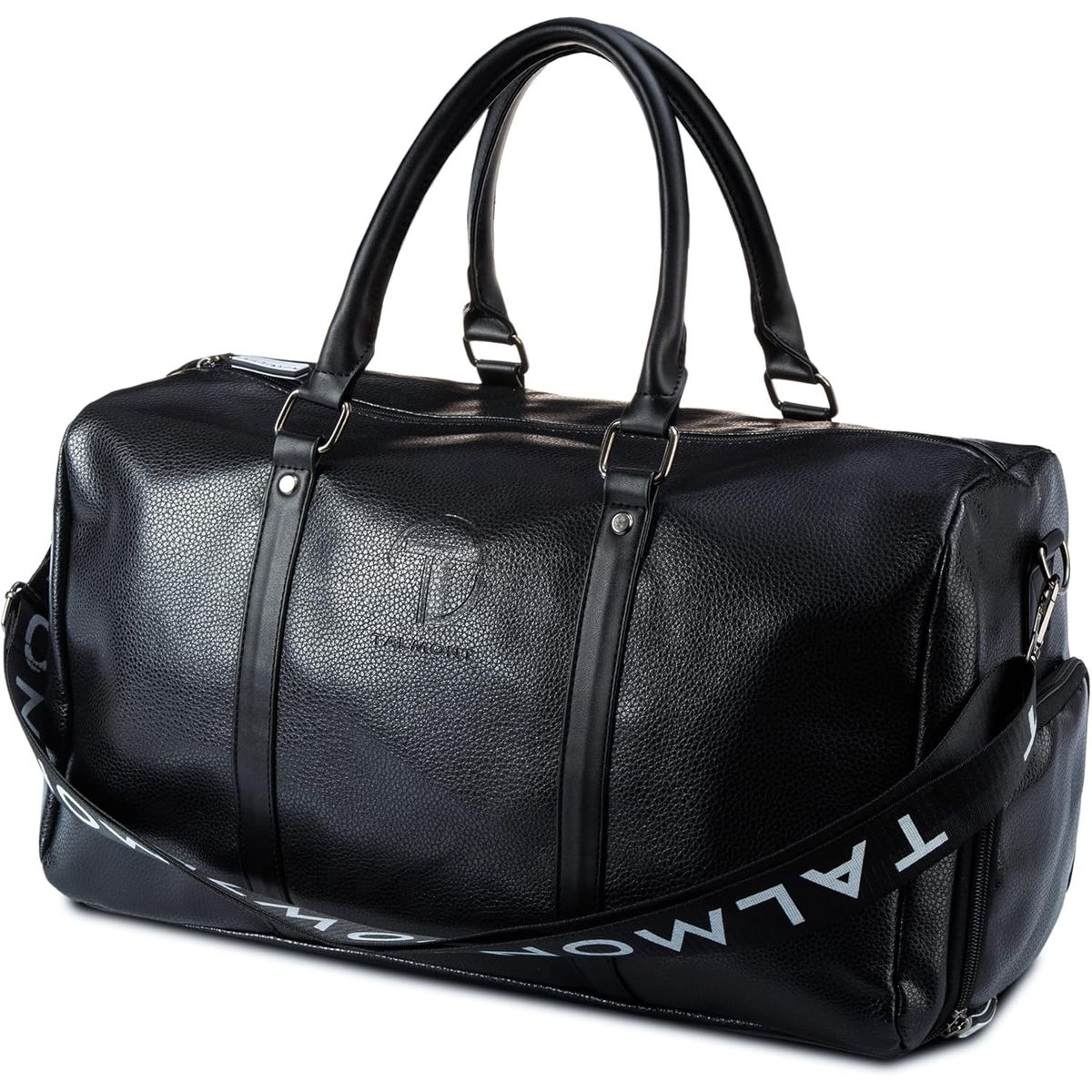 17.7" Duffle Bag with Shoe Compartment - Black