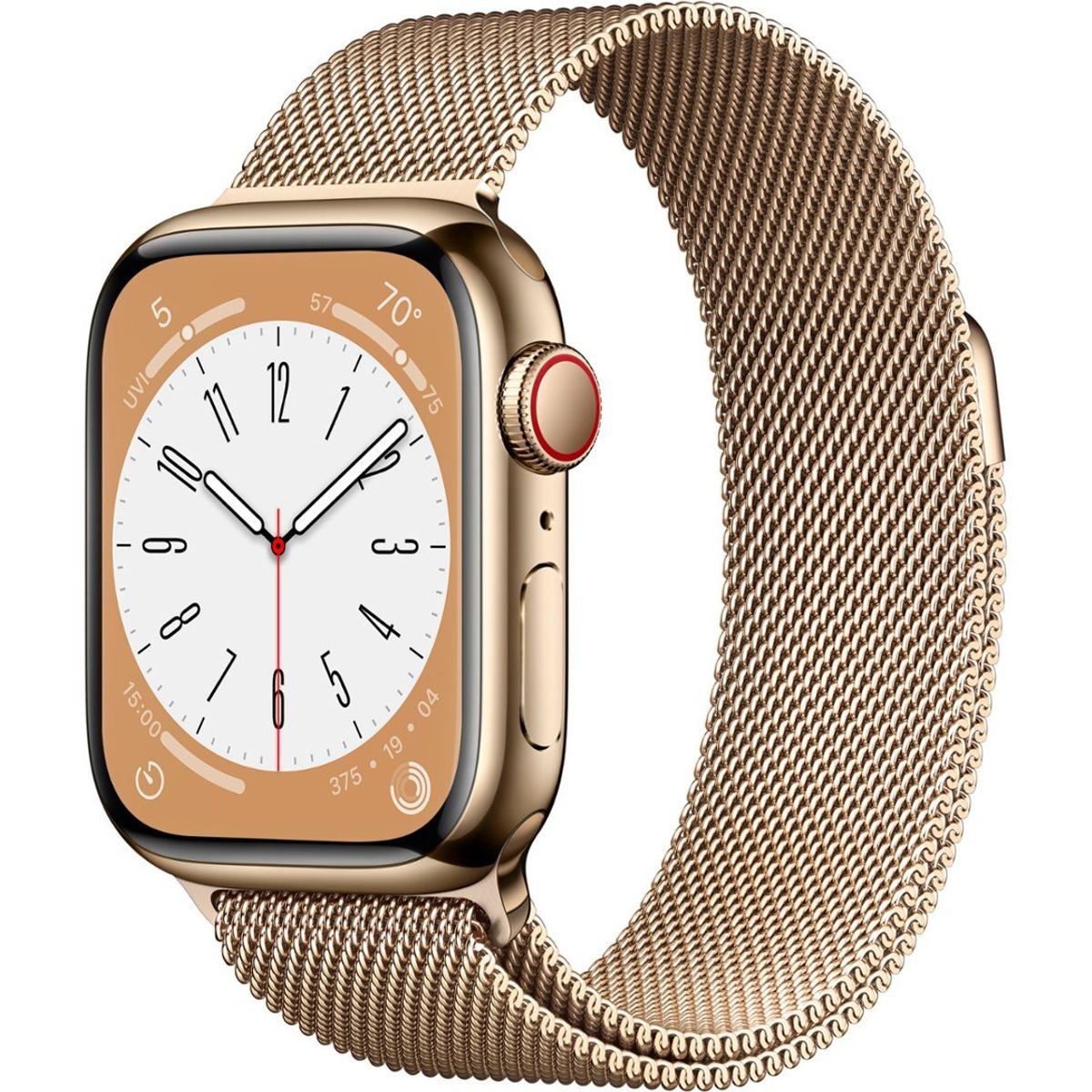 Apple Watch Series 8  (2022, 41MM, GPS+LTE) -  Gold Milanese Loop