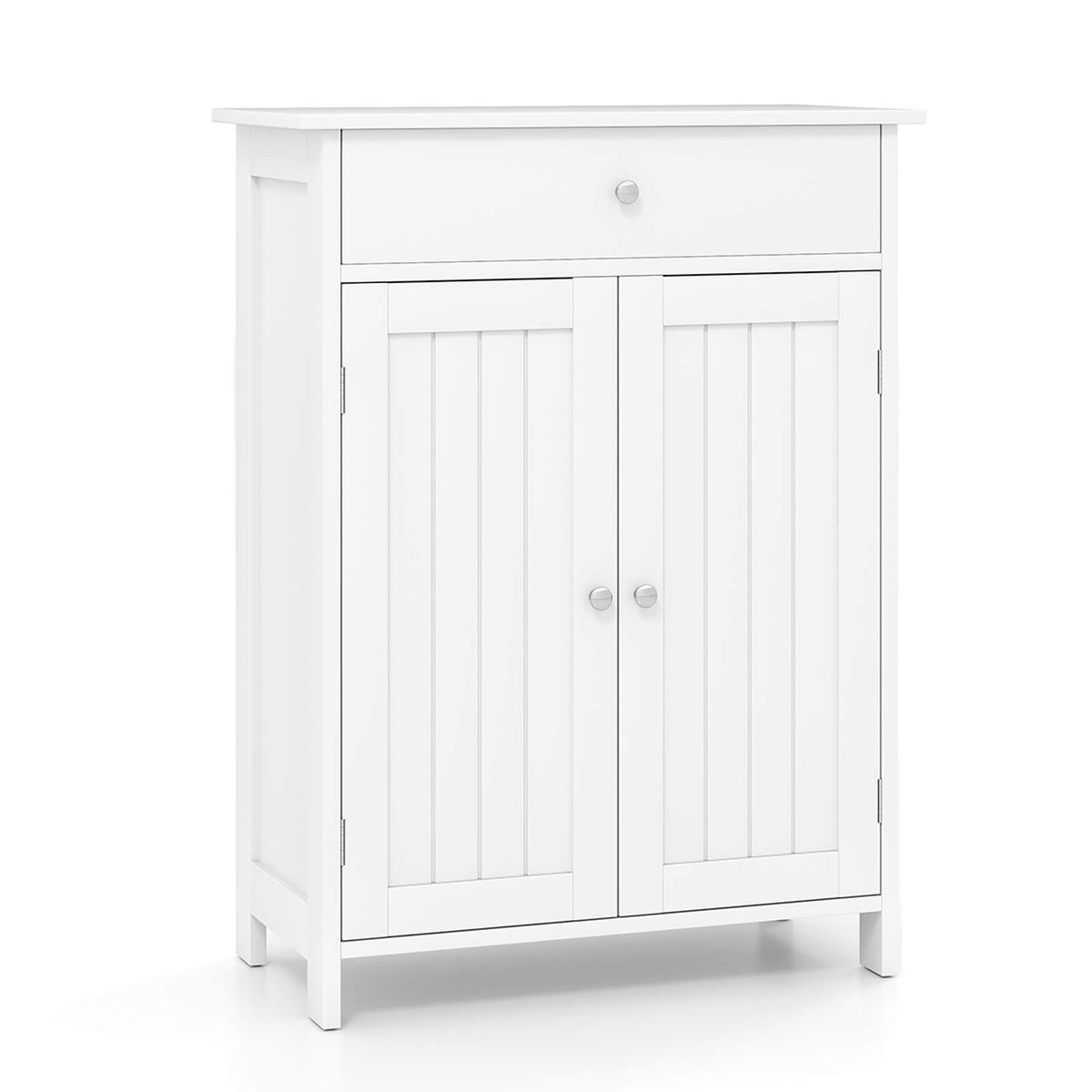 Bathroom Cabinet Organizer with 2 Doors - White