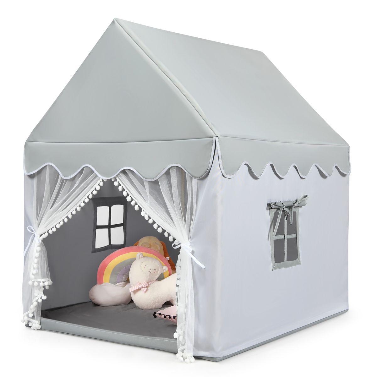 Kids' Indoor Play Tent with Mat - Playhouse Grey