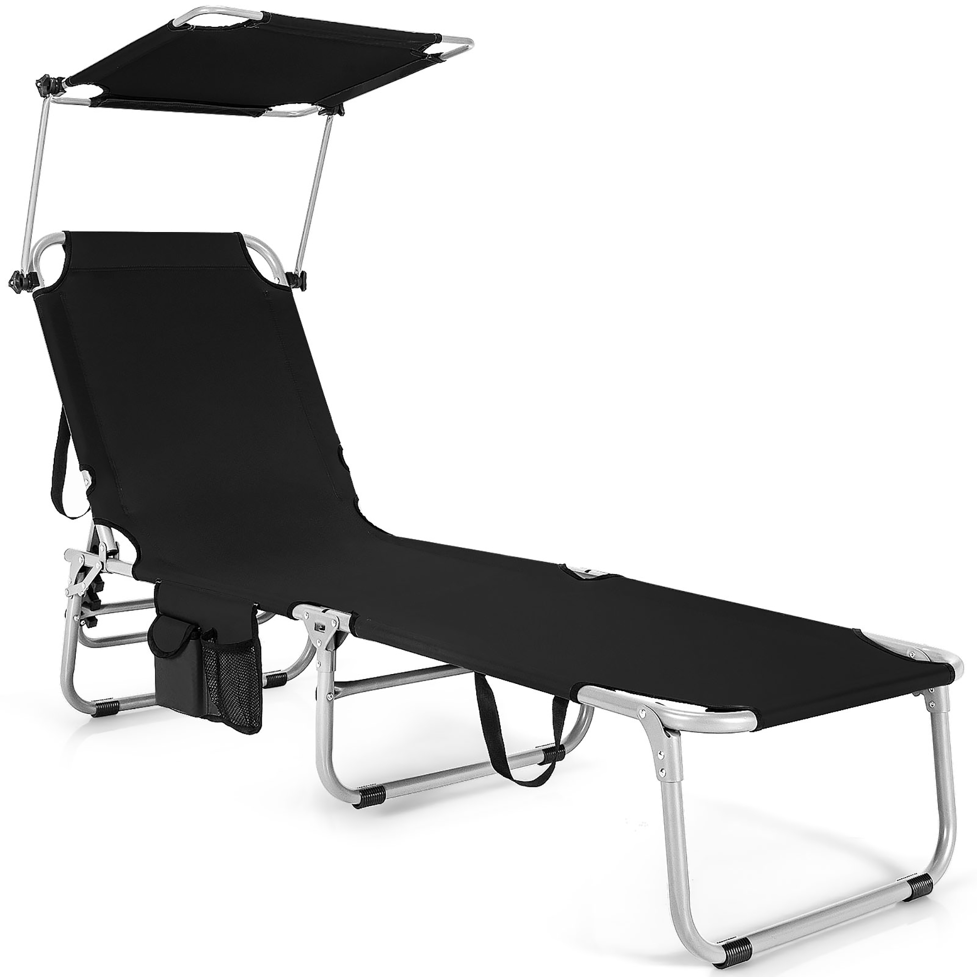 Foldable Lounge Chair - Black