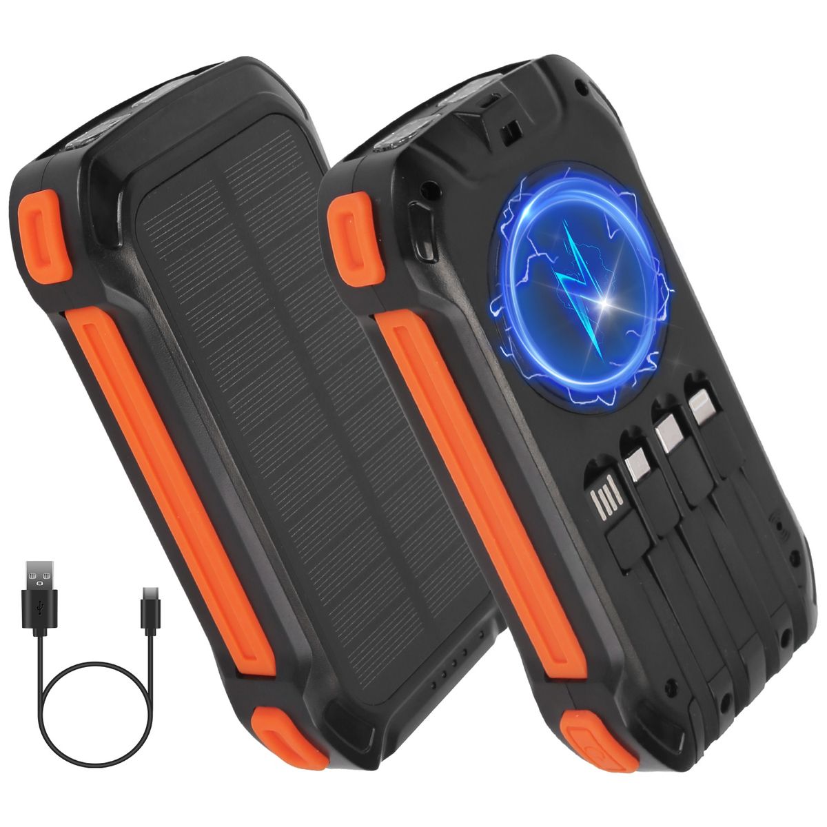 49800mAh Solar Power Bank - Orange