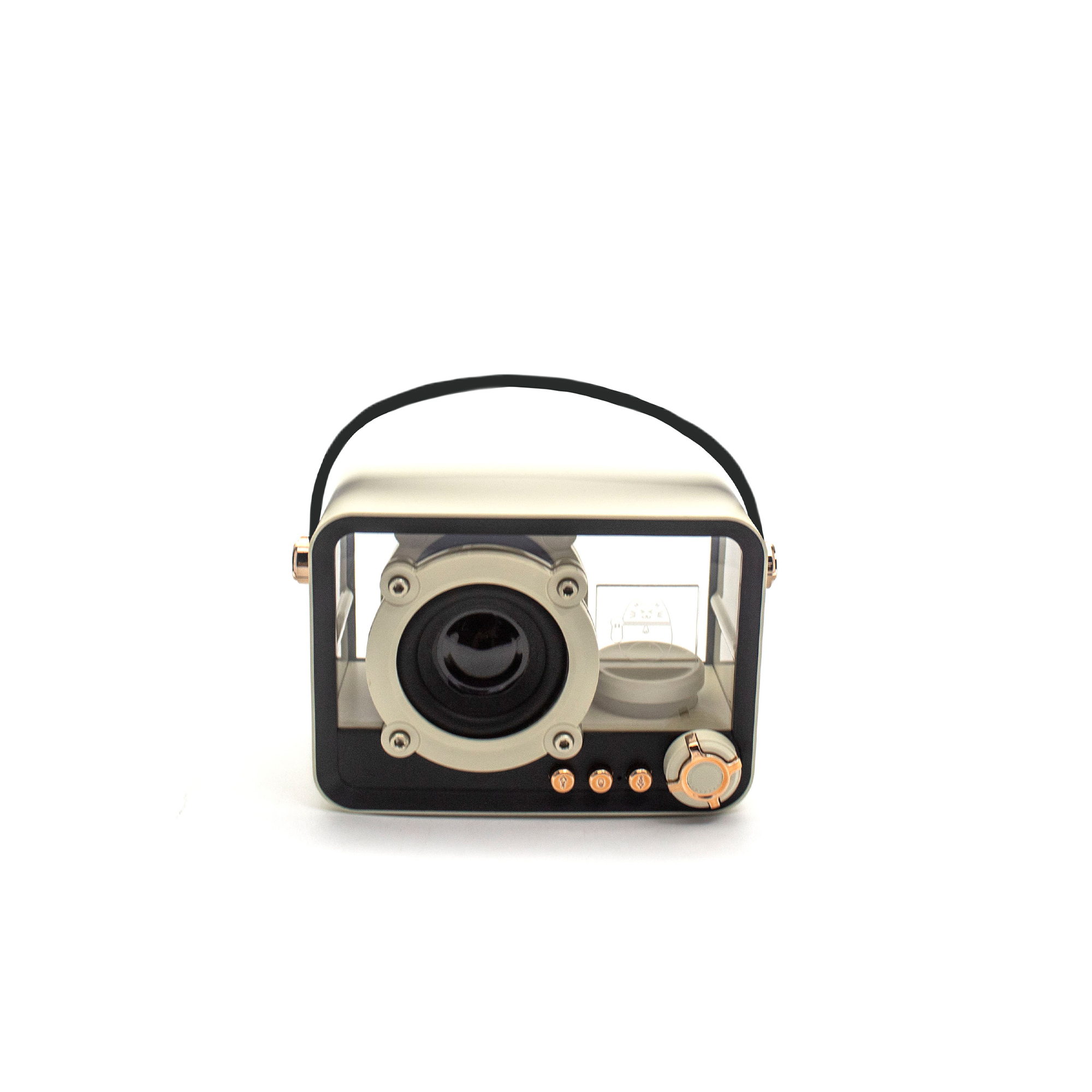 Transparent Wireless Bluetooth Speaker with RGB Lighting - White