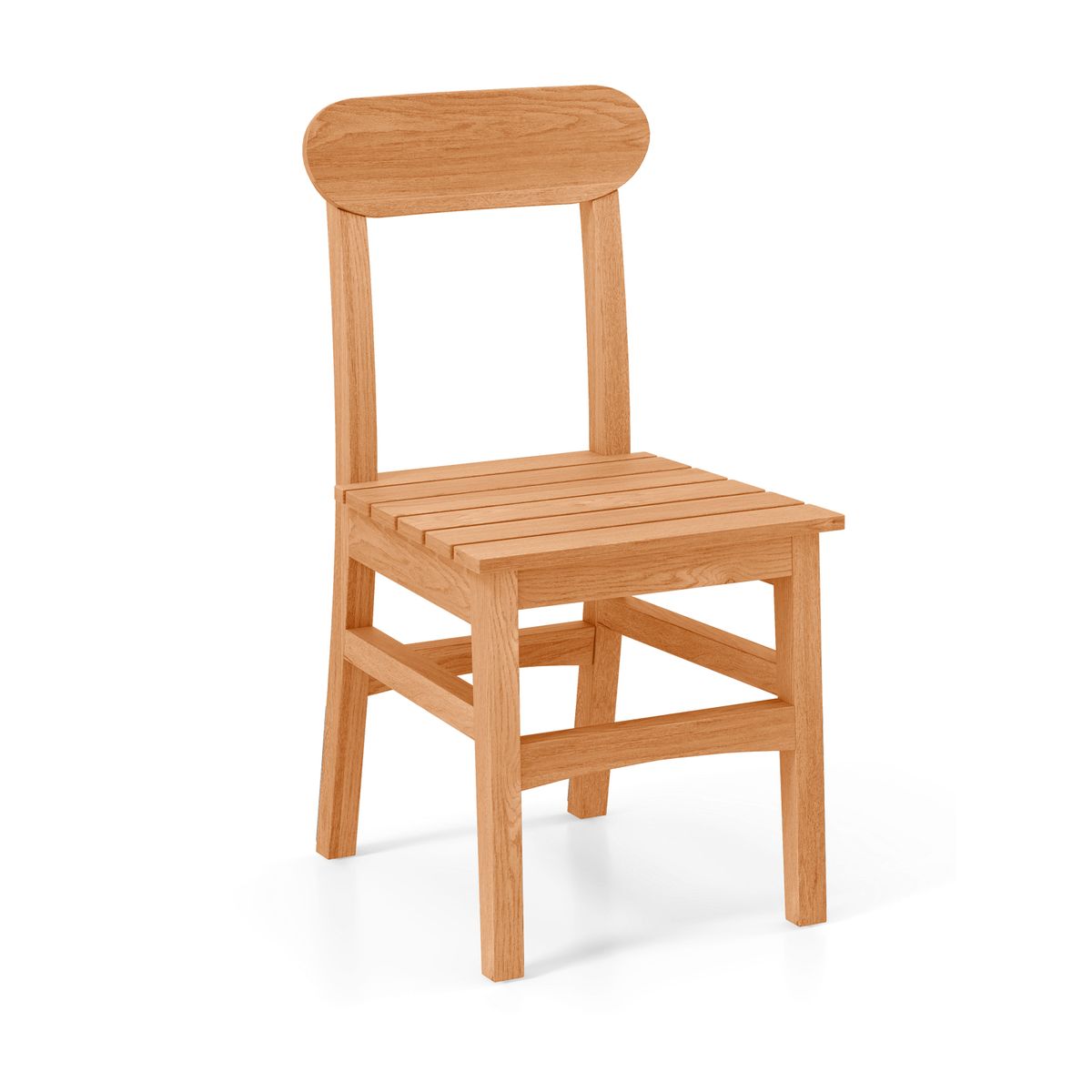 Patio Wooden Armless Dining Chair - 1-Piece