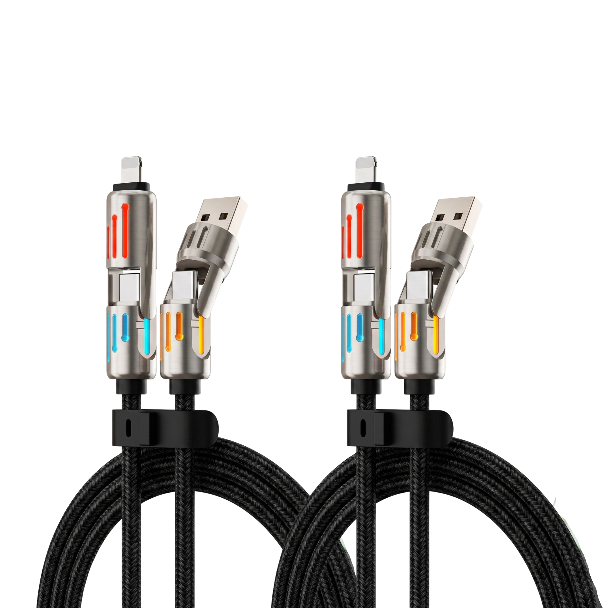 4-in-1 240W SuperFast Charging Cable - Black, 1-Pack