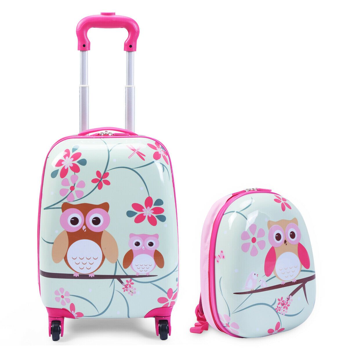 Kids' Suitcase and Backpack Set - Owl