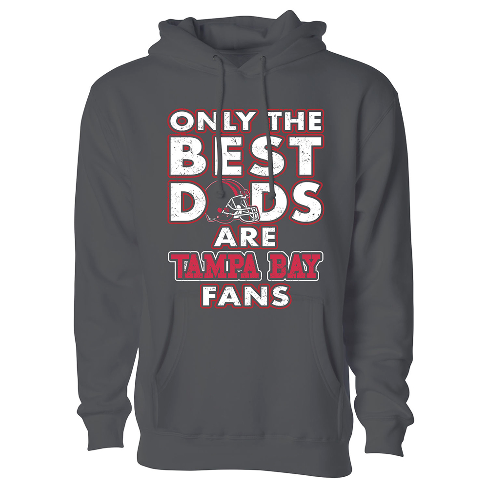 Men's Only The Best Dads Football Fan Pull Over Hoodie - Tampa Bay - Charcoal / S