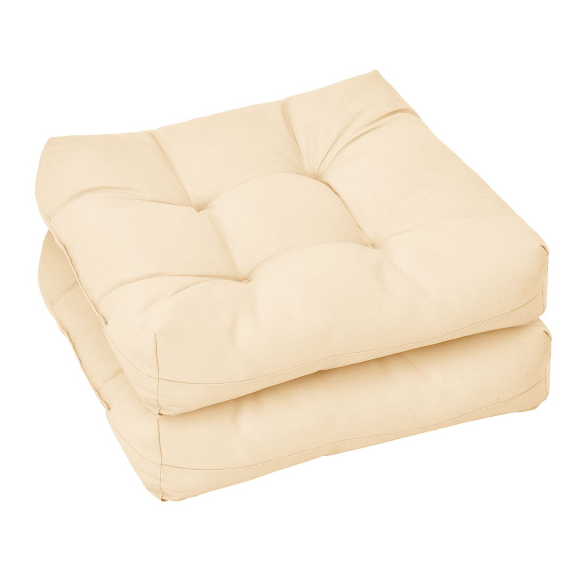 21'' x 21'' Indoor/Outdoor Seat Cushion Pads (2-Pack) - Beige