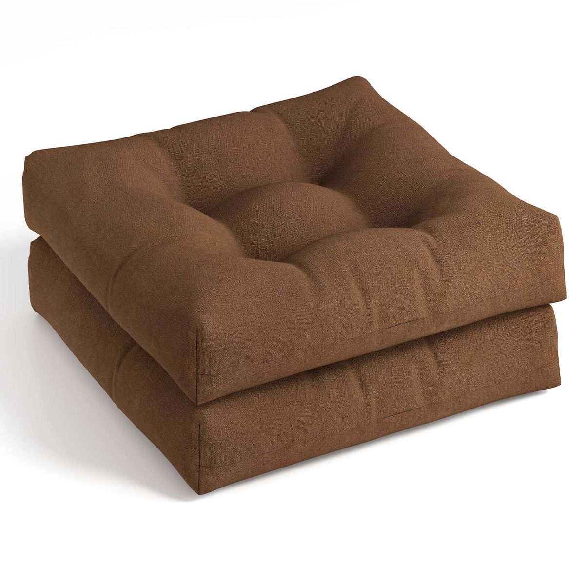 21'' x 21'' Indoor/Outdoor Seat Cushion Pads (2-Pack) - Brown